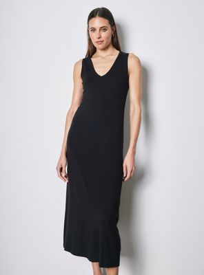 Imagen 1 del producto Vestido Largo Escote Redondo con Abertura Lateral