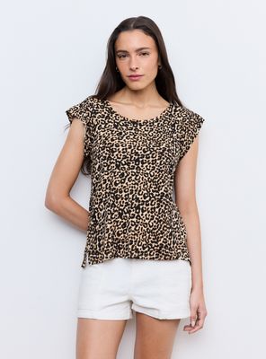 Polera Escote Redondo Estampado