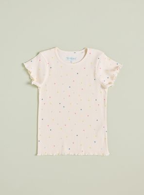 Polera Rib Estampado Clásico Niña