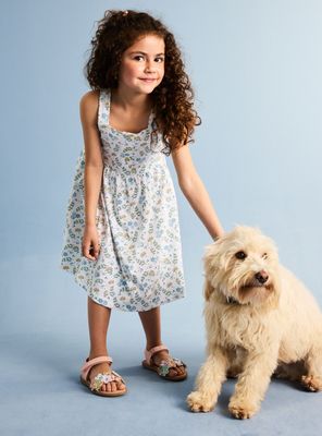 Vestido Estampado con Botones