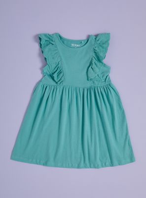 Vestido Liso Detalles Broderie