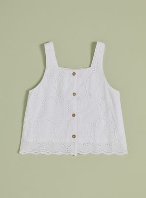 Blusa Broderie con Curvas