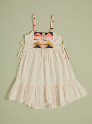 Imagen 2 del producto Vestido India Panal de Abeja y Bordados Flúor