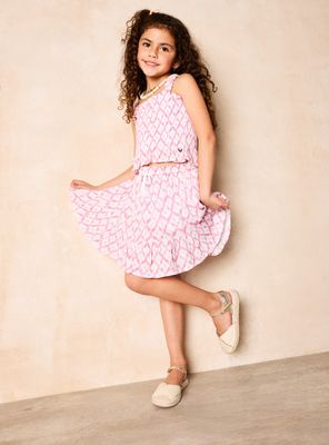 Falda Short Viscosa con Calza Interior