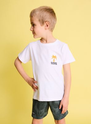 Polera Estampado Playero Frontal y Espalda