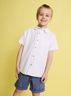 Camisa Clásica de Lino Niño