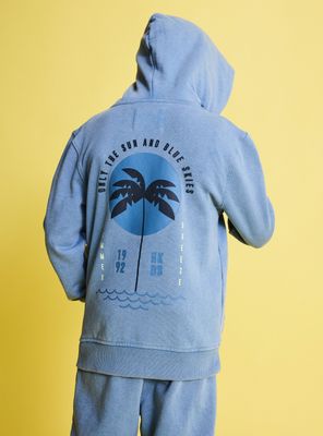 Imagen 2 del producto Polerón con Cierre Estampado Acid Wash