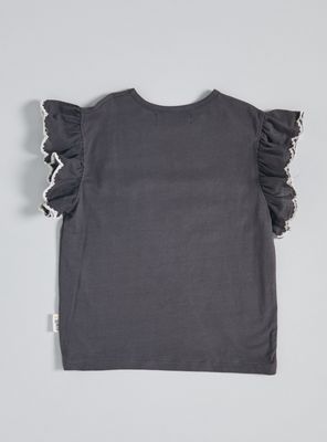 Imagen 2 del producto Polera con Vuelos Grandes y Borde en Contraste