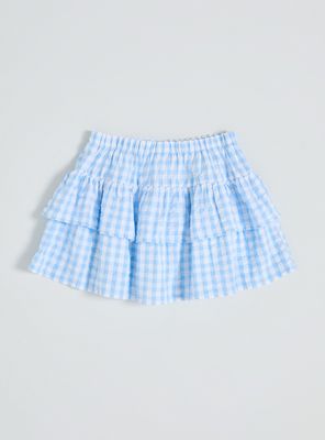 Imagen 2 del producto Falda Short con Vuelos Vichy y Textura