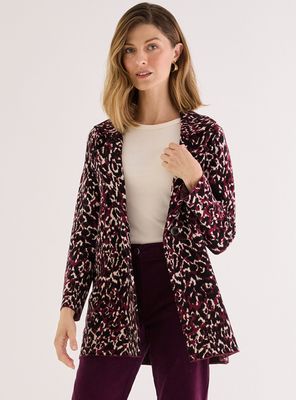 Tejido Tipo Chaquetón Abotonado Bolsillos de Parche