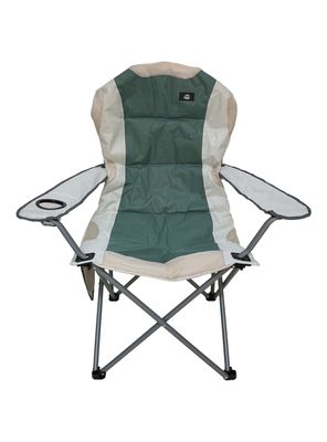 Silla de Camping con Apoyabrazos Acolchada Verde