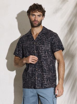 Imagen 1 del producto Camisa Cuello Cubano Full Print