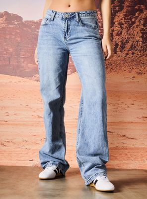 Imagen 2 del producto Jeans Baggy Tiro Bajo Parches Estrellas Pu Colección S95