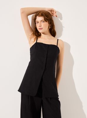 Blusa Vest Botones Colaboración Alaniz x Alos