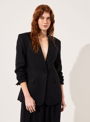 Blazer Hombreras Acinturado Colaboración Alaniz x Alos