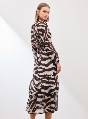 Imagen 2 del producto Vestido Largo con Cintura Elasticada y Vuelos