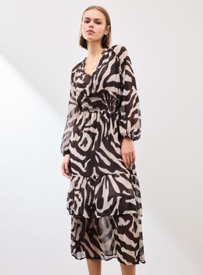 Imagen 1 del producto Vestido Largo con Cintura Elasticada y Vuelos