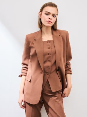Blazer Traje Recto con Botón