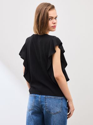 Imagen 2 del producto Blusa Fluida Escote V Mangas Vuelo