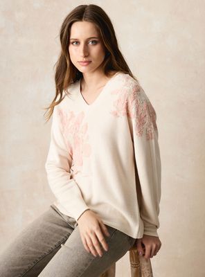 Sweater con Aplicación de Jacquard Lurex