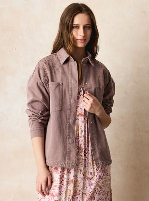 Chaqueta Sobrecamisa Bordada