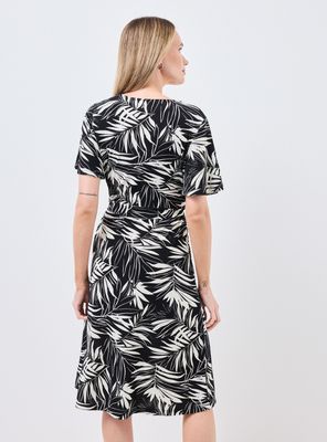 Imagen 2 del producto Vestido Escote Cruzado Lazo y Largo Midi