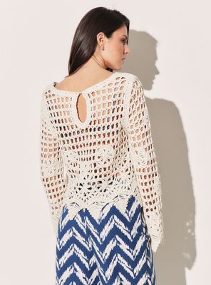 Imagen 2 del producto Polera Macramé Manga Larga