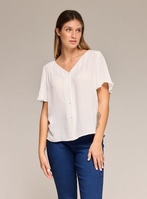 Blusa Ancha Botones