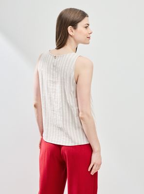 Imagen 2 del producto Blusa con Lino y Detalle de Botones Decorativos