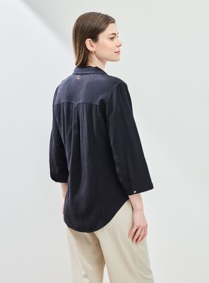Imagen 2 del producto Blusa Camisera con Lino