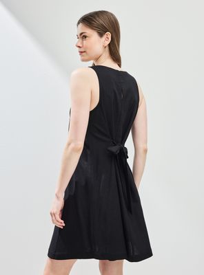 Imagen 2 del producto Vestido con Lino y Lazo en Espalda