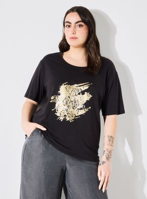 Imagen 1 del producto Polera Gráfica Estampada Toque Metálico