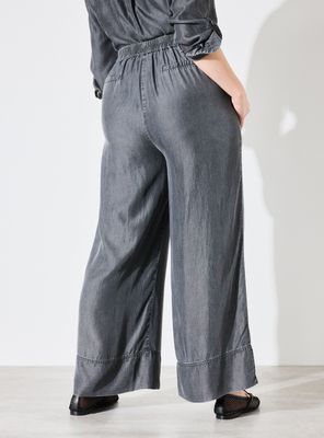 Imagen 2 del producto Pantalón Wide Leg Tencel Lavado