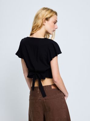 Imagen 2 del producto Blusa con Mangas y Nudo en Espalda Escote en V