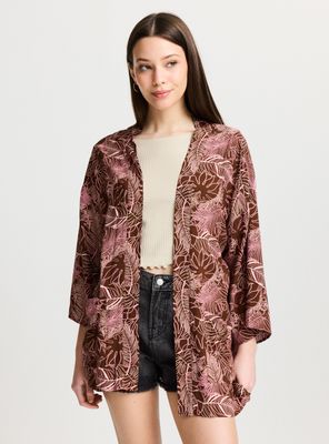 Blusa Tipo Kimono Abierto con Manga 3/4