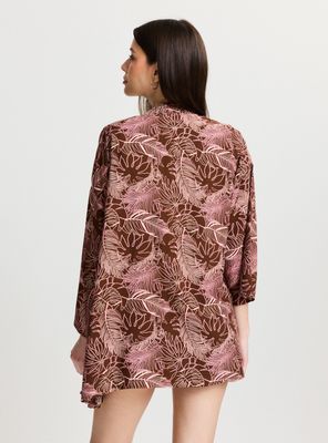 Imagen 2 del producto Blusa Tipo Kimono Abierto con Manga 3/4