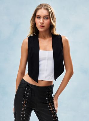 Chaqueta Vest Look Gamuza