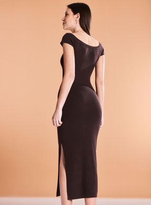 Imagen 2 del producto Vestido Largo Tejido Cuello Bardot