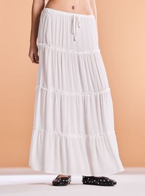 Falda Larga con Lazo al Frente