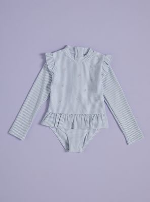 Traje de Baño Tipo Enterito con Diseño Rayas Niña