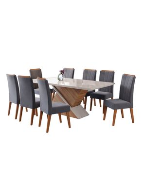 Juego de Comedor Glamour + 8 Sillas