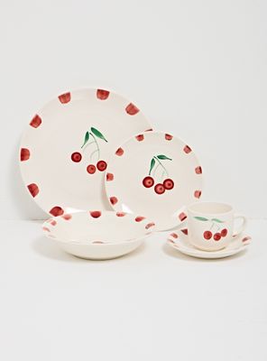 Set Vajilla 30 Piezas Guinda Cerámica