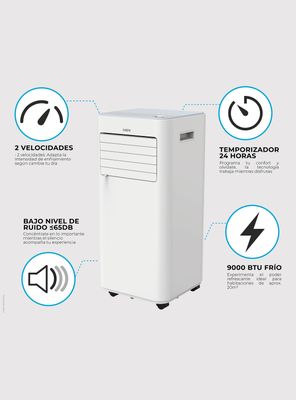 Imagen 2 del producto Aire Acondicionado Portátil 9.000 BTU Frío ACP09288-F