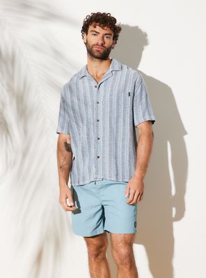 Camisa Manga Corta Rayada