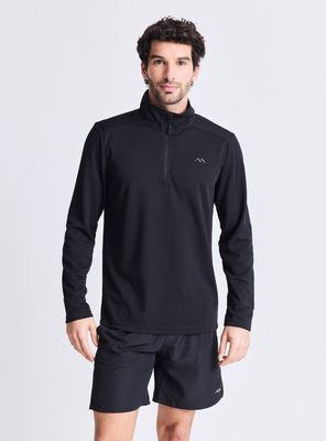 Polerón Trekking Medio Cierre Y Textura