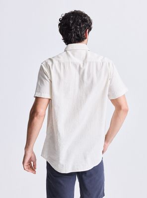 Imagen 2 del producto Camisa Manga Corta Rayas Lino Algodón