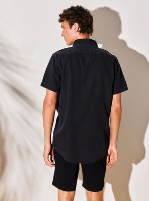 Imagen 2 del producto Camisa Denim Manga Corta Dobby