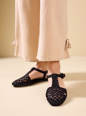 Sandalia Cangrejera Tejida Mujer