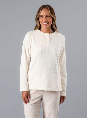 Imagen 2 del producto Pijama Cuello Abotonado Coral Micro Flee