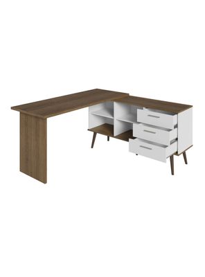 Escritorio Esquinero Funcional Lisboa 3 Cajones